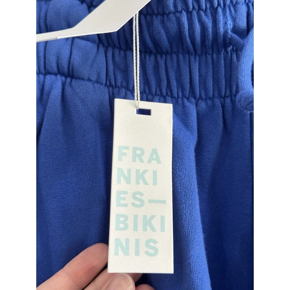 FRANKIES BIKINIS Frank Sweatpants Joggers Swim Cover Blue Women's Sz M New